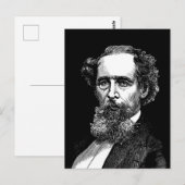 Carte Postale Portrait de Charles Dickens (Devant / Derrière)