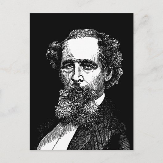 Carte Postale Portrait de Charles Dickens (Devant)