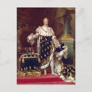 Carte Postale Portrait de Charles X dans Robes de couronnement, 