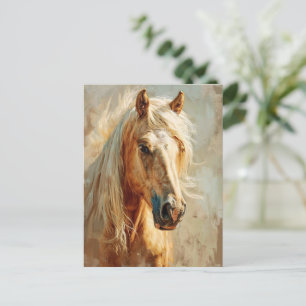 Carte Postale Portrait de cheval Palomino