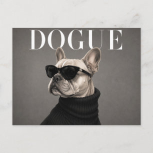 Carte Postale Portrait de chien Bouledogue Français de luxe
