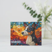Carte Postale Portrait de chien d'art de Queue de papier Terrier (Debout devant)