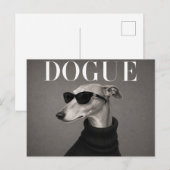 Carte Postale Portrait de chien de luxe Greyhound mode (Devant / Derrière)