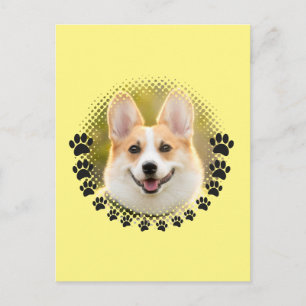 Carte Postale Portrait de chien sur cadre personnalisé