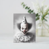 Carte Postale Portrait de clown effrayant moderne (Debout devant)