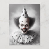 Carte Postale Portrait de clown effrayant moderne (Devant)