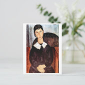 Carte Postale Portrait de Col blanc, Modigliani (Debout devant)