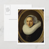 Carte Postale Portrait de Cornelia Pronck, Épouse d'Albert Cuype (Devant / Derrière)