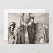 Carte Postale Portrait de Crazy Horse (Devant / Derrière)