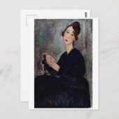 Carte Postale Portrait de Dedie, Modigliani (Devant / Derrière)