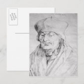 Carte Postale Portrait de Desiderius Erasmus 1520 (Devant / Derrière)