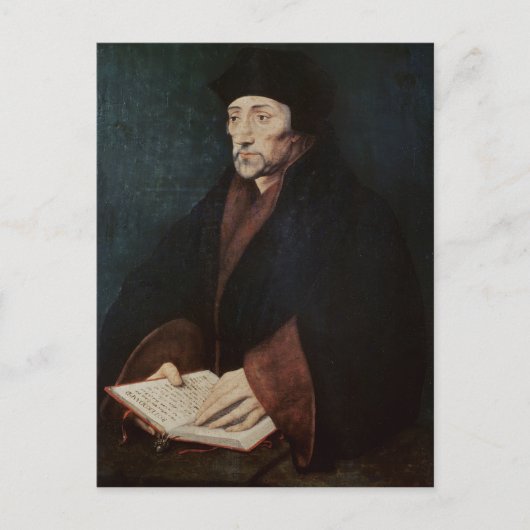 Carte Postale Portrait de Desiderius Erasmus de Rotterdam (Devant)