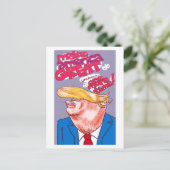 Carte Postale portrait de dessin animé trump (Debout devant)