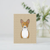Carte Postale Portrait de dessin de Basenji (Debout devant)