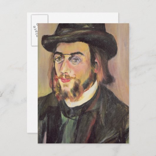 Carte Postale Portrait de Erik Satie c.1892 (Devant / Derrière)