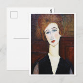 Carte Postale Portrait de femme, Modigliani (Devant / Derrière)