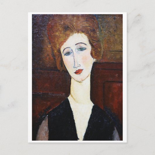 Carte Postale Portrait de femme, Modigliani (Devant)