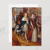 Carte Postale Portrait de Ferdinand I et sa nièce (Devant / Derrière)