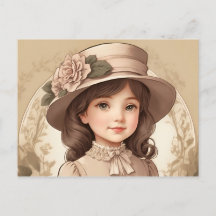 Portrait de fille victorienne Vintage