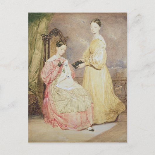 Carte Postale Portrait de Florence Nightingale et elle (Devant)
