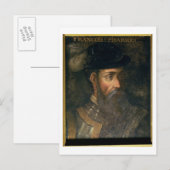 Carte Postale Portrait de Francisco Pizarro (c.1478-1541) Spanis (Devant / Derrière)