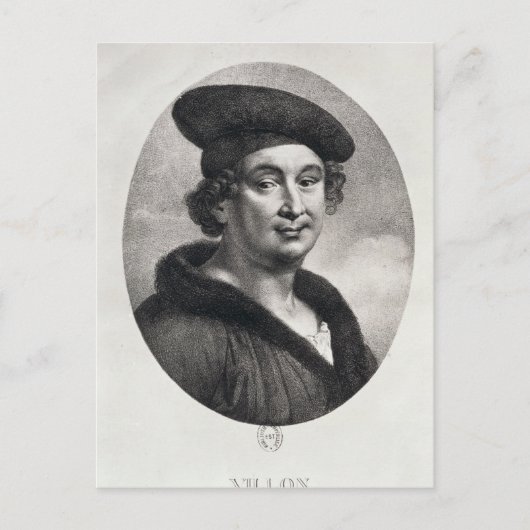 Carte Postale Portrait de Francois Villon (Devant)