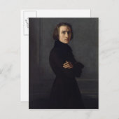 Carte Postale Portrait de Franz Liszt 1839 (Devant / Derrière)