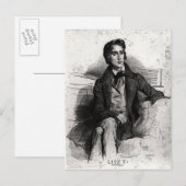 Carte Postale Portrait de Franz Liszt août 1832 (Devant / Derrière)