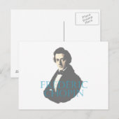Carte Postale Portrait de Frédéric Chopin (Devant / Derrière)