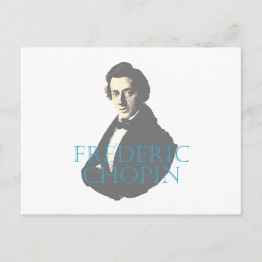 Carte Postale Portrait de Frédéric Chopin (Devant)
