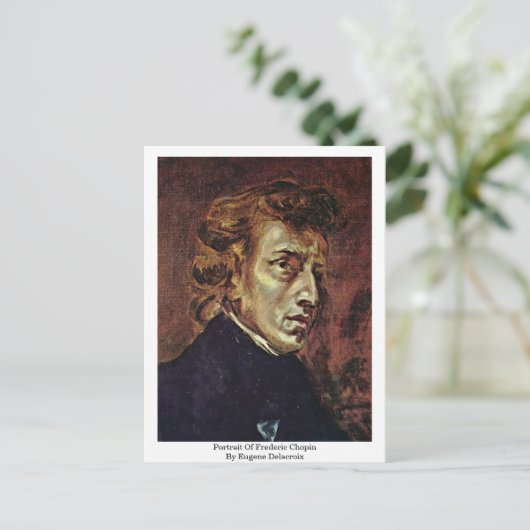 Carte Postale Portrait De Frédéric Chopin Par Eugene Delacroix (Debout devant)