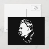 Carte postale portrait de Frederich Nietzsche (Devant / Derrière)