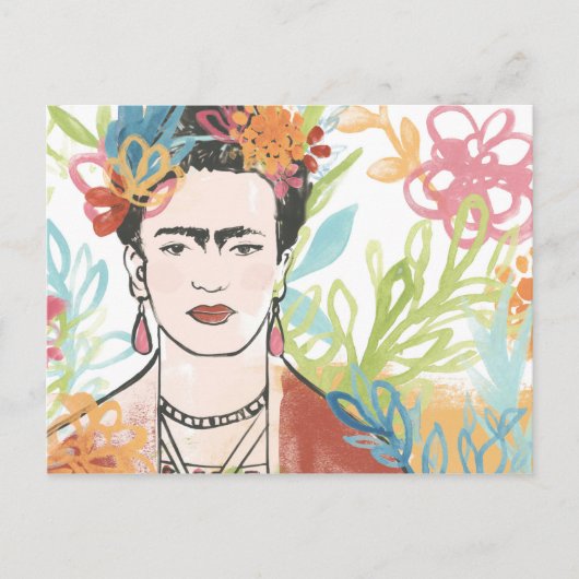 Carte Postale Portrait de Frida Kahlo (Devant)