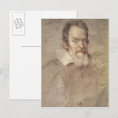 Carte Postale Portrait de Galileo Galilei Astronome (Devant / Derrière)