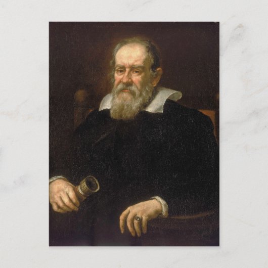 Carte Postale Portrait de Galileo Galilei par Justus Sustermans (Devant)