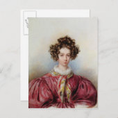 Carte Postale Portrait de George Sand 1830 (Devant / Derrière)