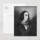 Carte Postale Portrait de George Sand, 1838 (Devant / Derrière)