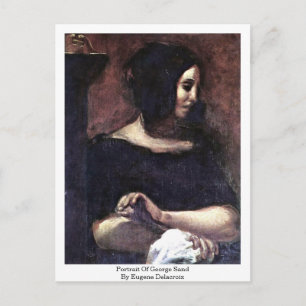 Carte Postale Portrait De George Sand Par Eugene Delacroix