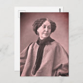 Carte Postale Portrait de George Sand par Nadar (Devant / Derrière)