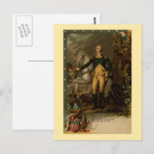 Carte Postale Portrait de George Washington (Devant / Derrière)