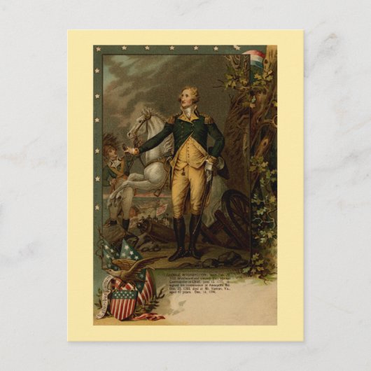 Carte Postale Portrait de George Washington (Devant)