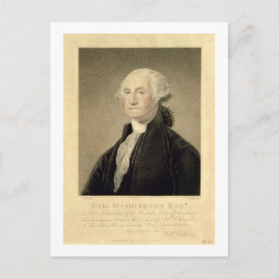 Carte Postale Portrait de George Washington, gravé par William