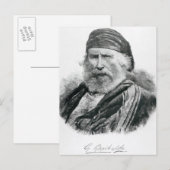 Carte Postale Portrait de Giuseppe Garibaldi (Devant / Derrière)