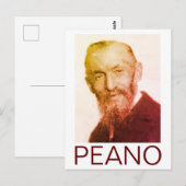 Carte Postale Portrait de Giuseppe Peano (Devant / Derrière)