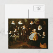 Carte Postale Portrait de groupe de trois générations (Devant / Derrière)