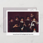 Carte Postale Portrait De Groupe Des Régents Par Frans Hals (Devant / Derrière)