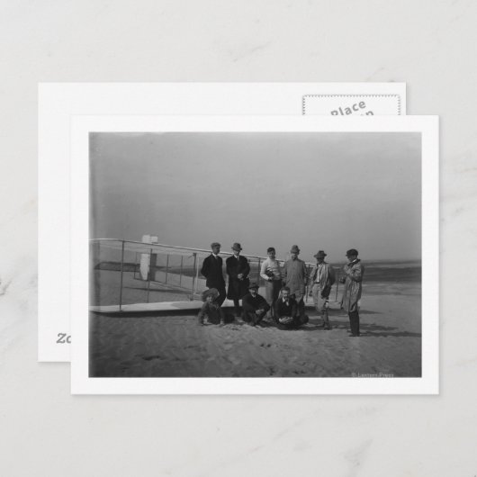 Carte Postale Portrait de groupe devant le planeur à Kill (Devant / Derrière)