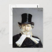 Carte Postale Portrait de Guiseppe Verdi par Giovanni Boldini (Devant / Derrière)