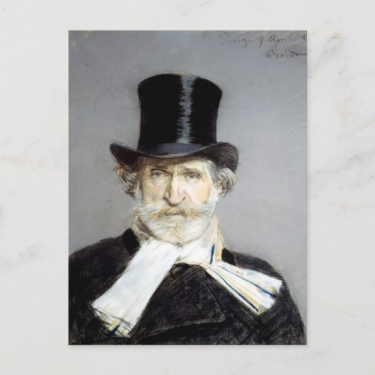 Carte Postale Portrait de Guiseppe Verdi par Giovanni Boldini (Devant)