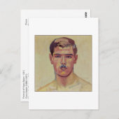 Carte Postale Portrait de Hans Adam par Amiet (Devant / Derrière)